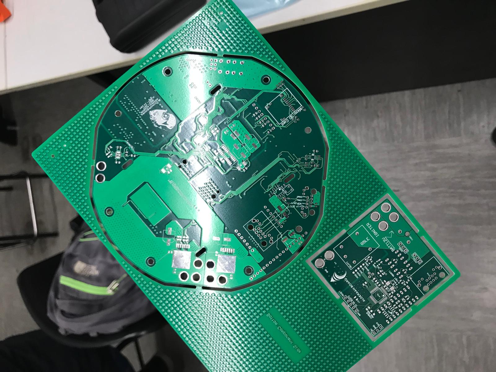 The team's work: one of Skyward's boards