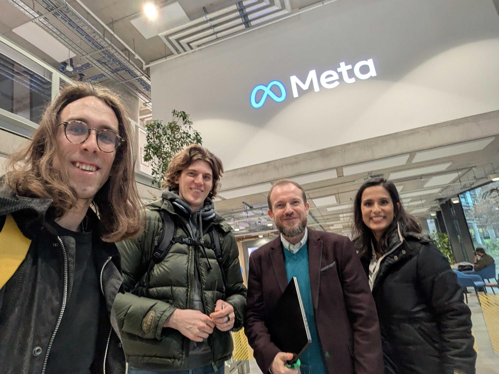 At Meta's offices — the platform relationships that made the data flow possible.